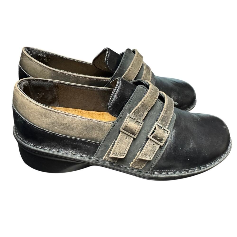 Naot Celesta Mary Jane Comfort Shoes Size EU 38 US 7–7.5 Black Gray Leather EUC - Picture 5 of 11